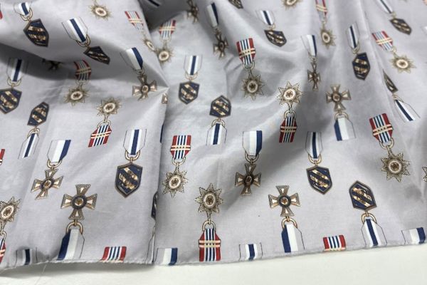 Подкладочная ткань Медальки